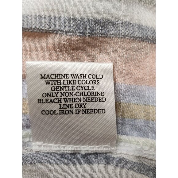 Como Vintage button up Short Balloon Sleeve Blouse Size XL - Picture 6 of 9